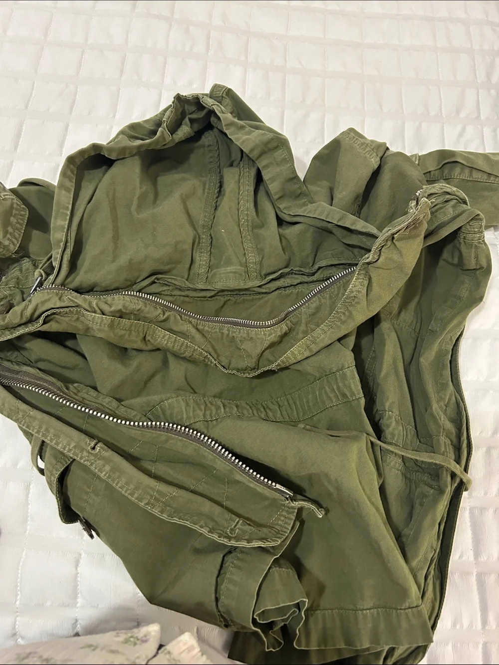 J. Crew Olive Green Hooded Field Jacket